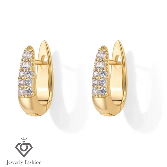 Women Gold Plated  Earrings Silver Posts Fashion